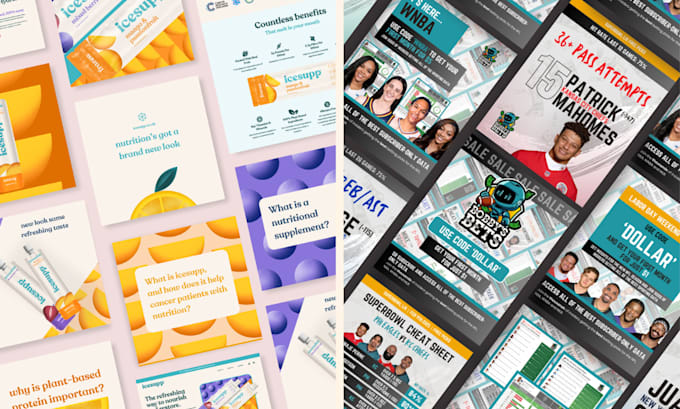 create 5 instagram posts for your business with graphics