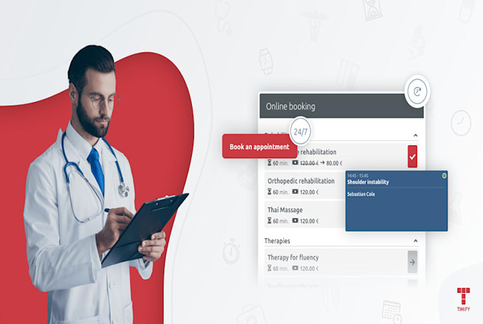 design medical appointment or appointment booking website