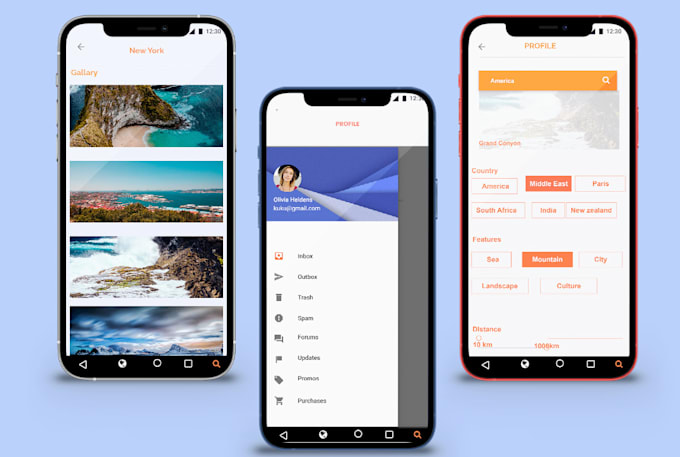 create unique mobile app UI design
