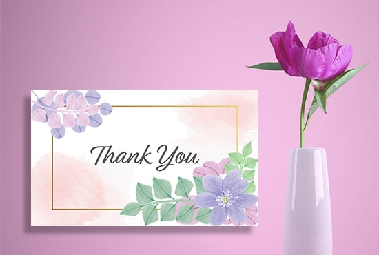 design thank you card for amazon and others