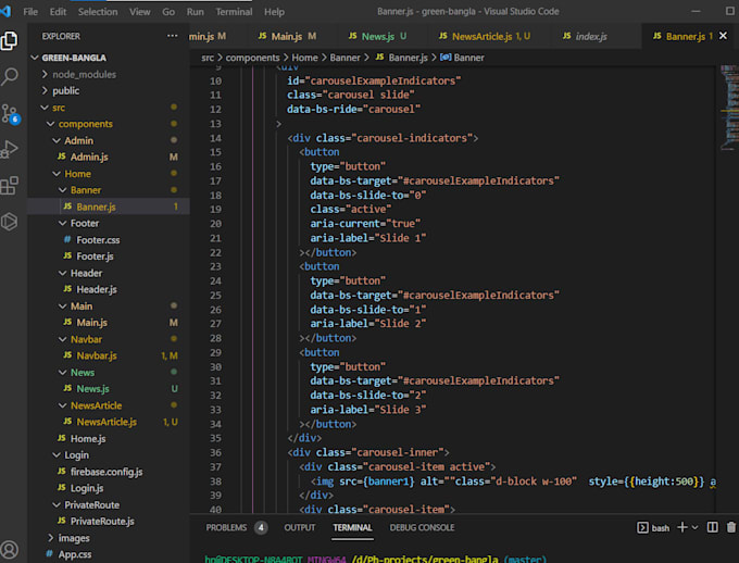 develop your website with reactjs and nodejs
