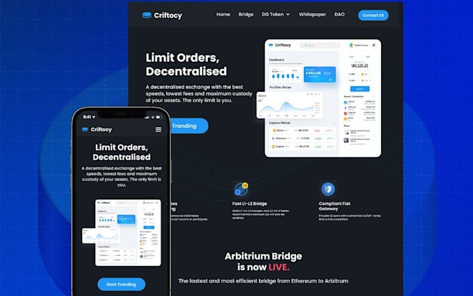 cryptocurrency,ico,token,bitcoin website or crypto landing page