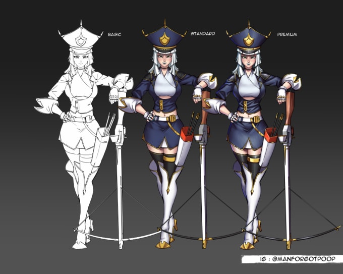 draw your dnd character art and original character design