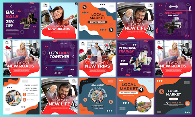 design professional social media posts, canva templates for your brand