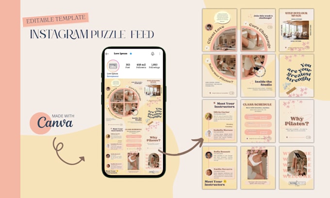 design customizable puzzle feed for instagram