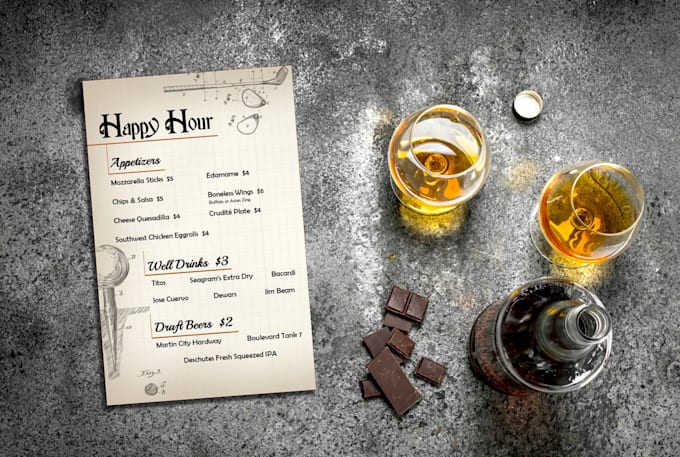 design a custom cocktail menu