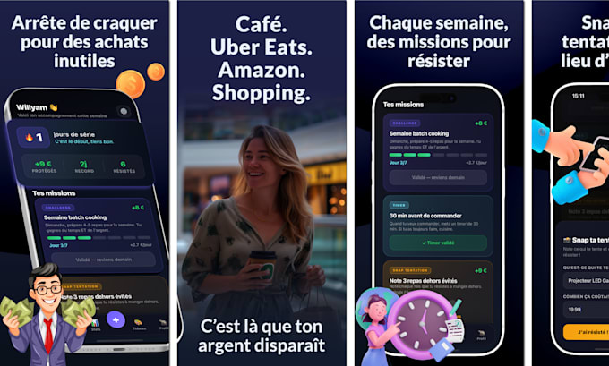 design play store feature graphic, ios app store screenshots