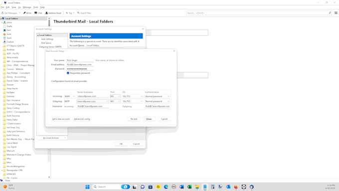 fix your thunderbird email client remotely