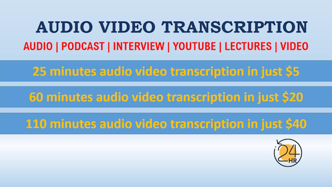 transcribe youtube podcast interview audio video transcription