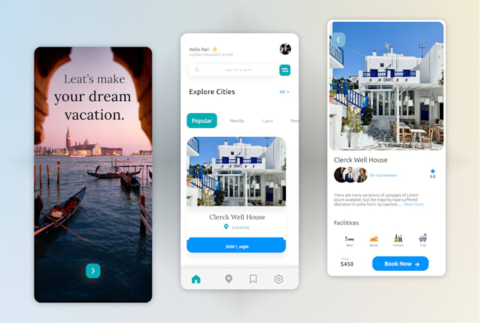 design professional  interactive prototype app UI UX xd figma