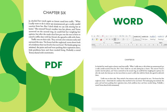 convert PDF to word and word to PDF files for you