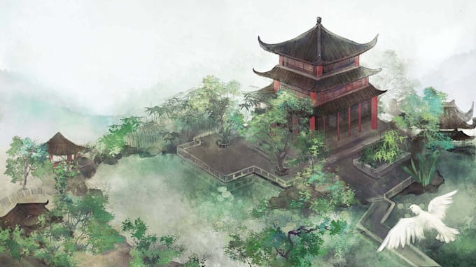illustration chinesestyle classic painting