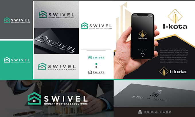 do an amazing simple real estate building and construction logo for your home