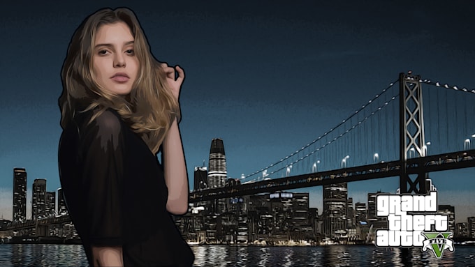 create a gta loading screen portrait using your photo