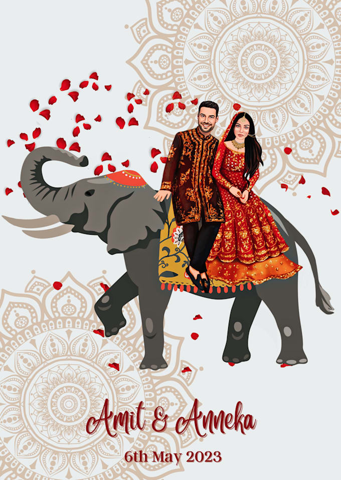 design an indian wedding card invitation