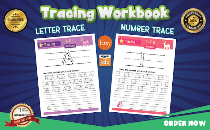 make children handwriting tracing workbook for amazon KDP