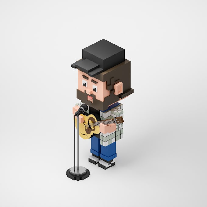 create amazing 3d voxel art and illustration using blender