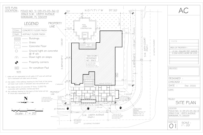 create awesome site plan for city permit
