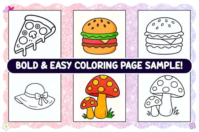 created high quality bold and easy coloring book cover and pages for amazon KDP