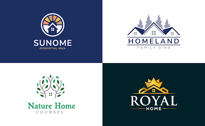 design modern construction, real estate business logo