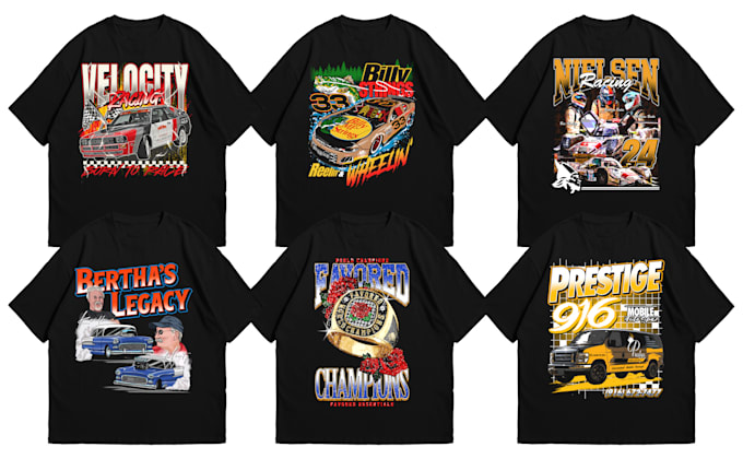 design custom car automotive t shirt design