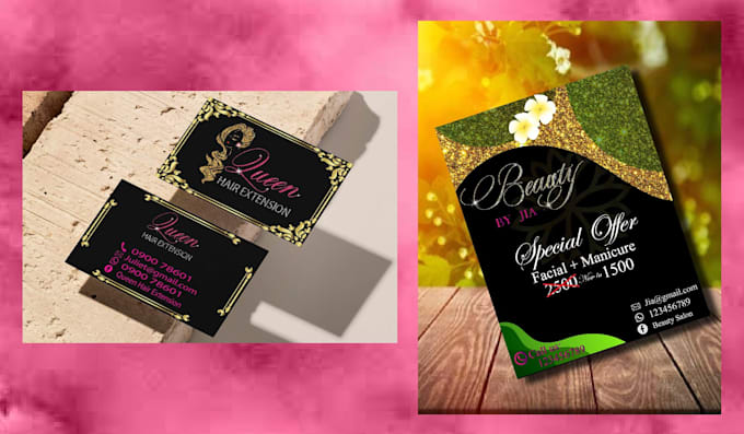 design professional business card and flyer