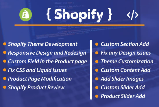 fix shopify bugs and custom code, shopify website