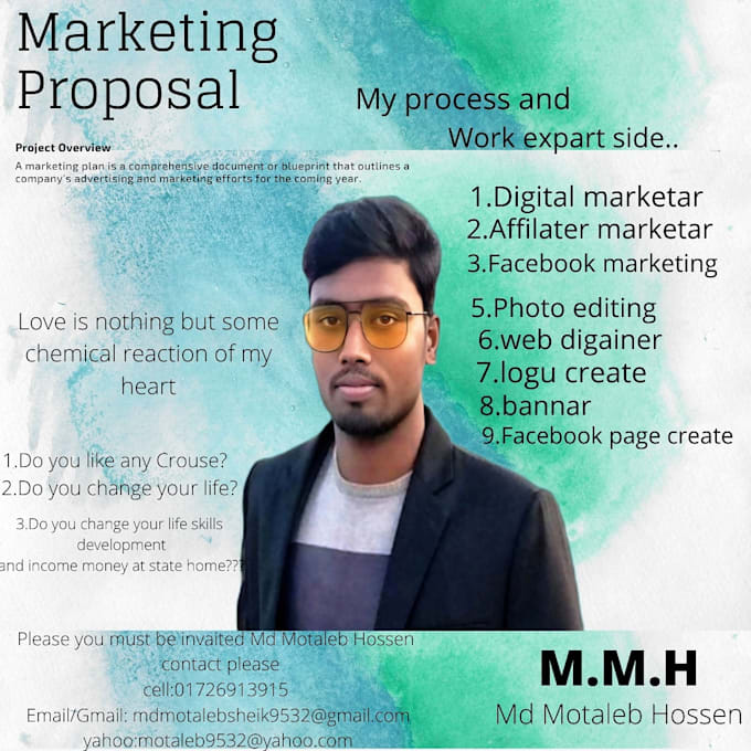 Create facebook business page,instagram, youtube channel by Motaleb26