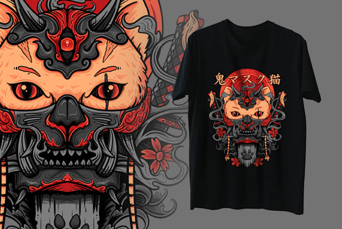 draw awesome japanese artwork for t shirt etc