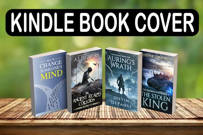 design kindle book cover within 4 hours and with mockup file