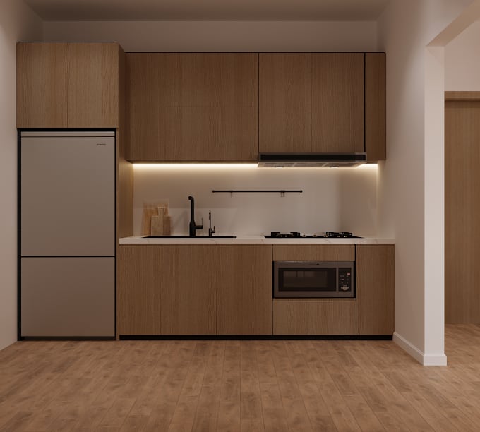 do interior design and 3d visualization for your room with shopping list