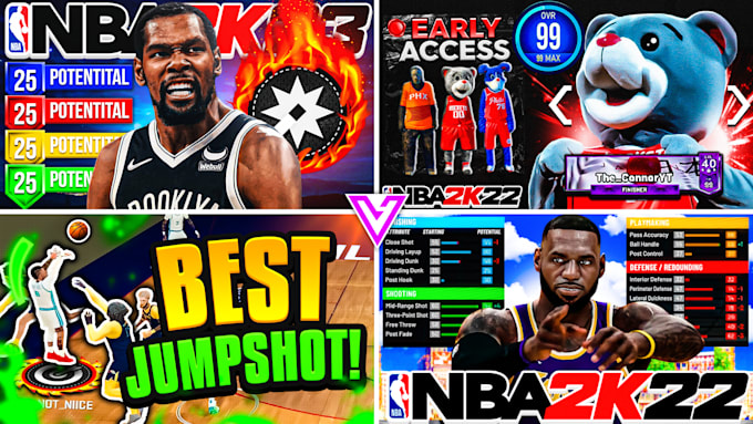 deliver a professional nba2k thumbnail