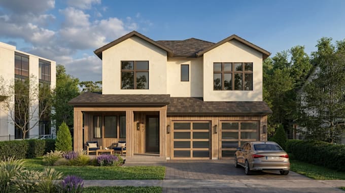 render 3d images and design the exterior, interior