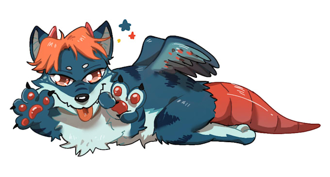 draw your furry fursona characters in chibi style