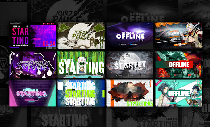 design custom streaming and social media graphics