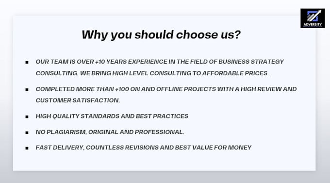 prepare a high level and detail business plan or pitch desk