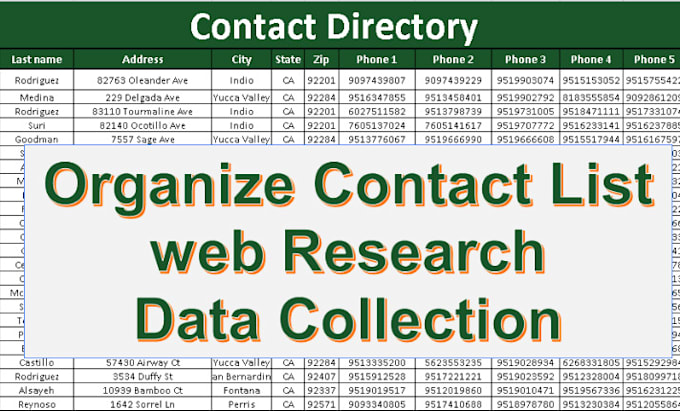 merge, split, clean up CSV, linkedin research, copy paste, excel data entry