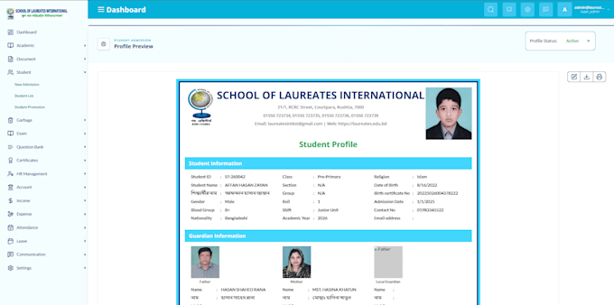 do school management saas, only five doller per student