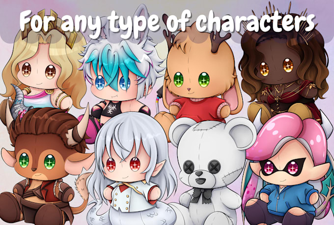draw a cute chibi plushie