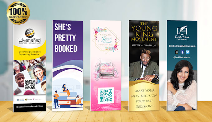 design a professional custom bookmark for authors and book promotion