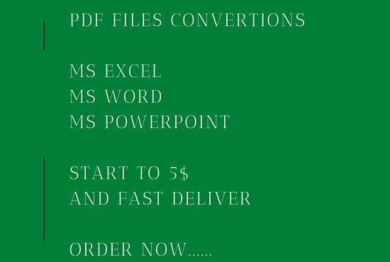 convert pdf to excel, ms word and powerpoint