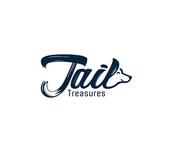 design a pet loving logo for tail treasures