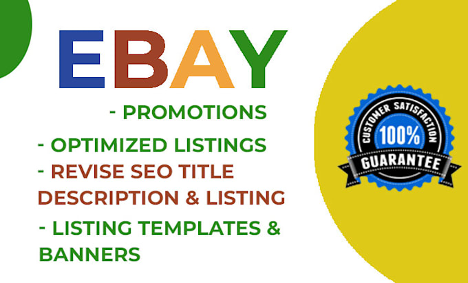 do ebay promotions, listings optimization, increase sales