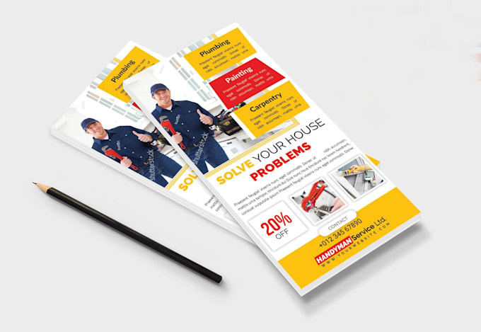 Do door hanger, rack card for washing, hvac, plumbing, by Graphixxxzone ...
