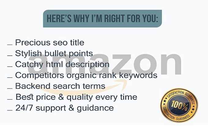 write amazon listing optimization product descriptions and listing copywriting
