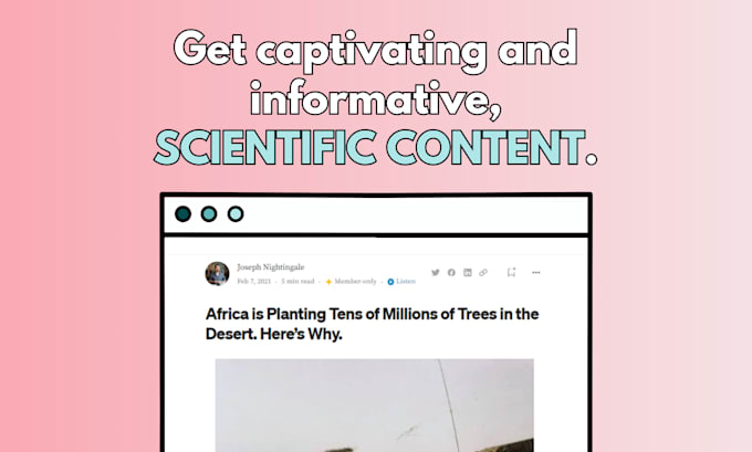 write high quality medical or scientific articles