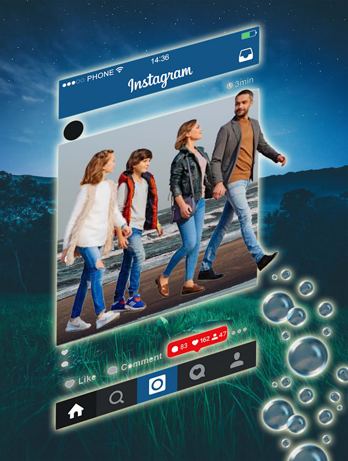 edit your picture into 3d instagram post
