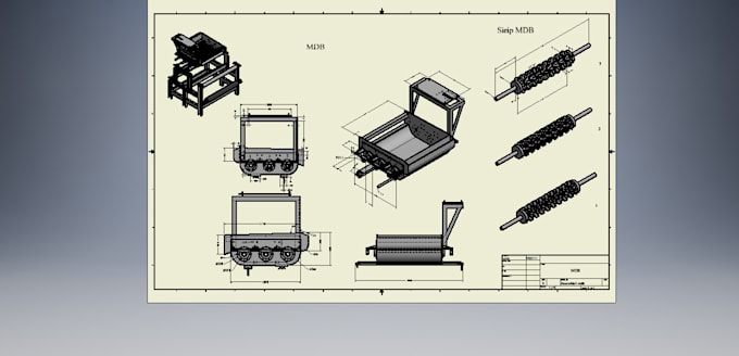 Make 3d models and 2d drawings on solidworks, inventor by ...