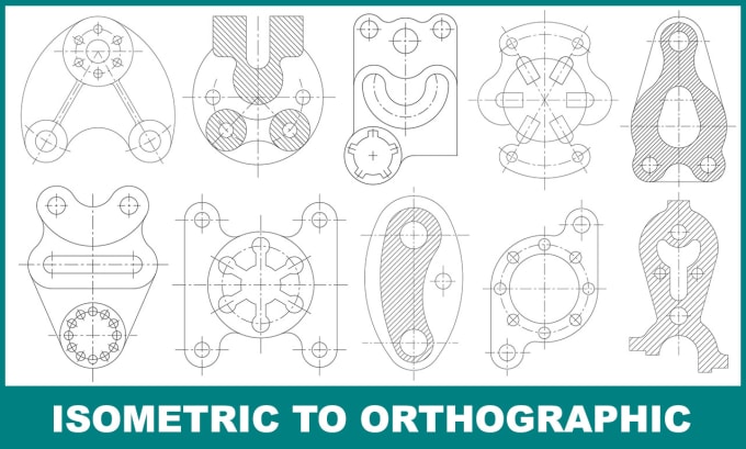 convert 2d orthographic projections drawing in autocad