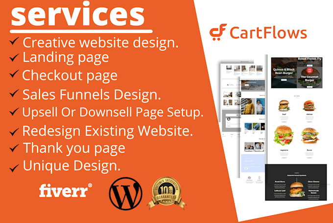 design sales funnel or wordpress sales funnel using cartflow